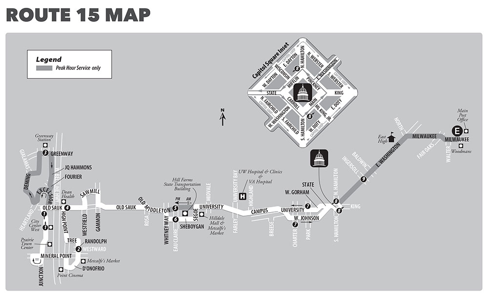 Metro Transit Route 15 Map